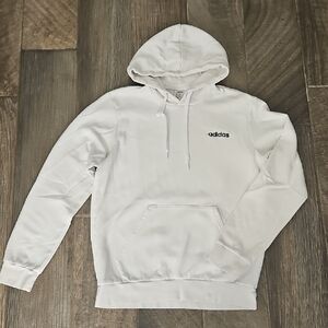 Adidas Classic White Hoodie - Medium